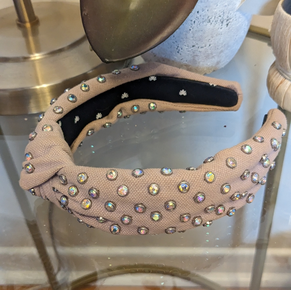 Lele Sadoughi Lilac and Swarovski Crystal Headband